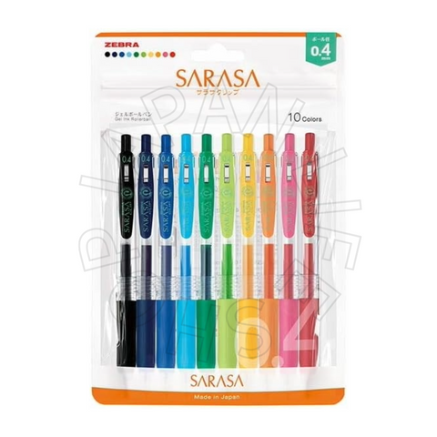 Zebra clip Rollerball Pens 10-colour set